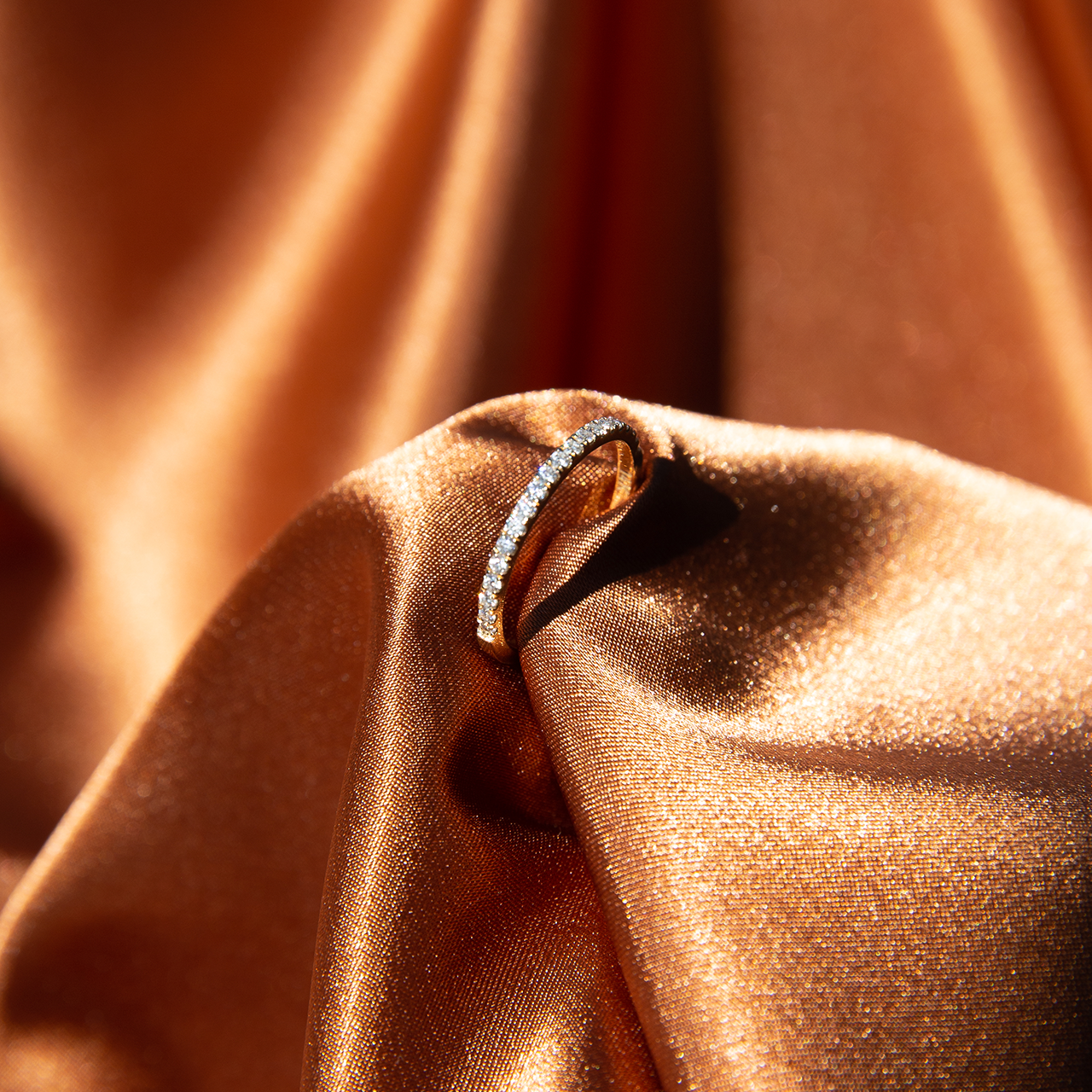 Half Eternity Band Moissanite Ring