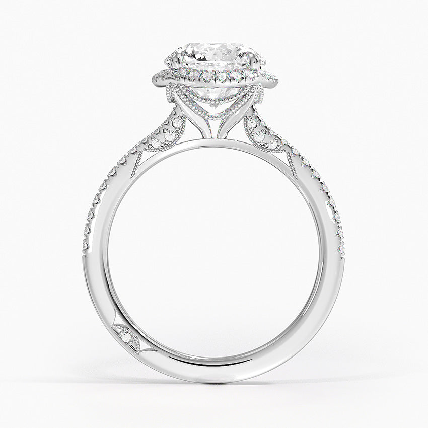 Round Cut Moissanite Ice Out Ring with 1 to 3 carats in 9k/10k/14k/18K White Gold, Yellow Gold or Rose Gold