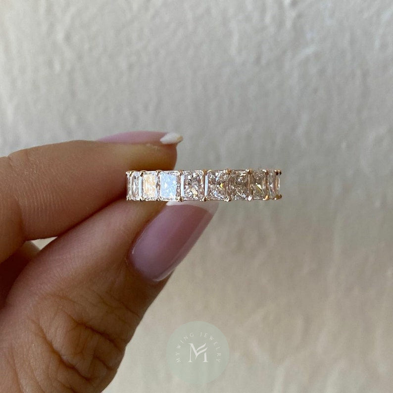 6ct Radiant Moissanite Engagement Ring