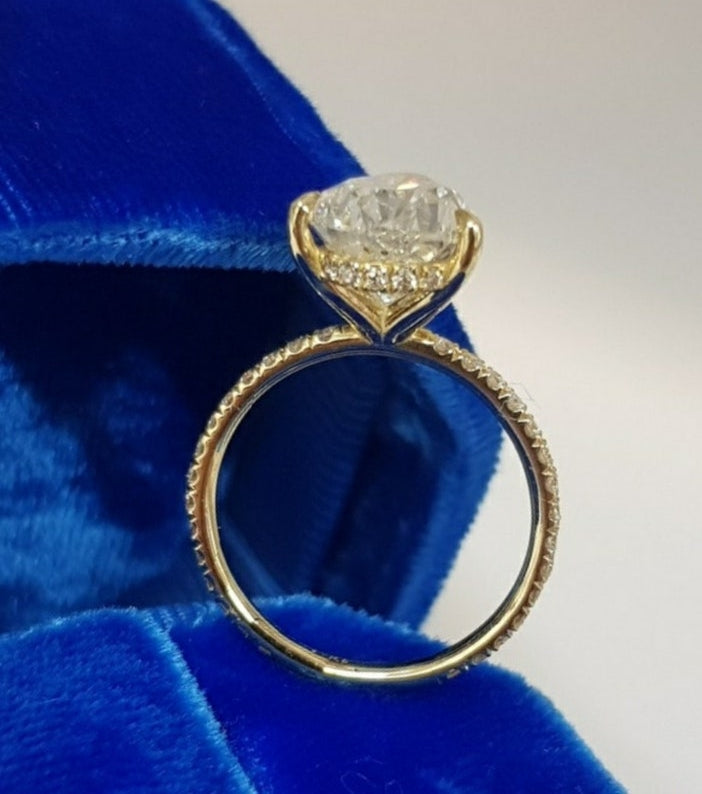 3ct Pear Moissanite Engagement Ring