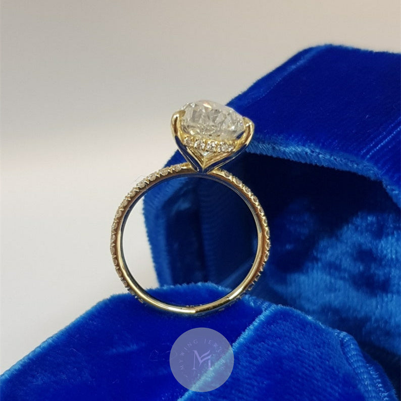 3ct Pear Moissanite Engagement Ring