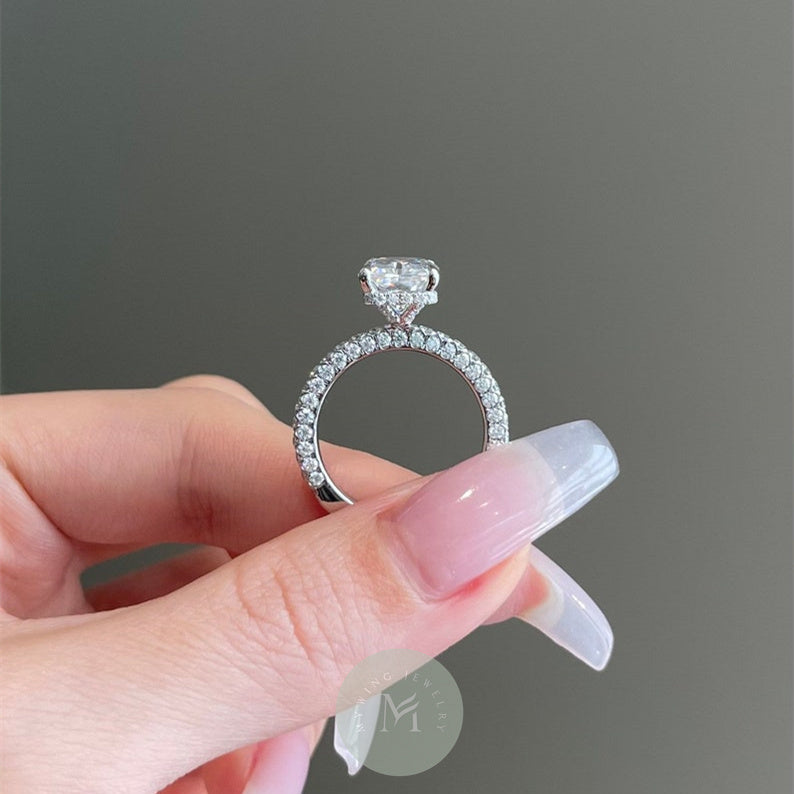5ct Radiant Moissanite Engagement Ring