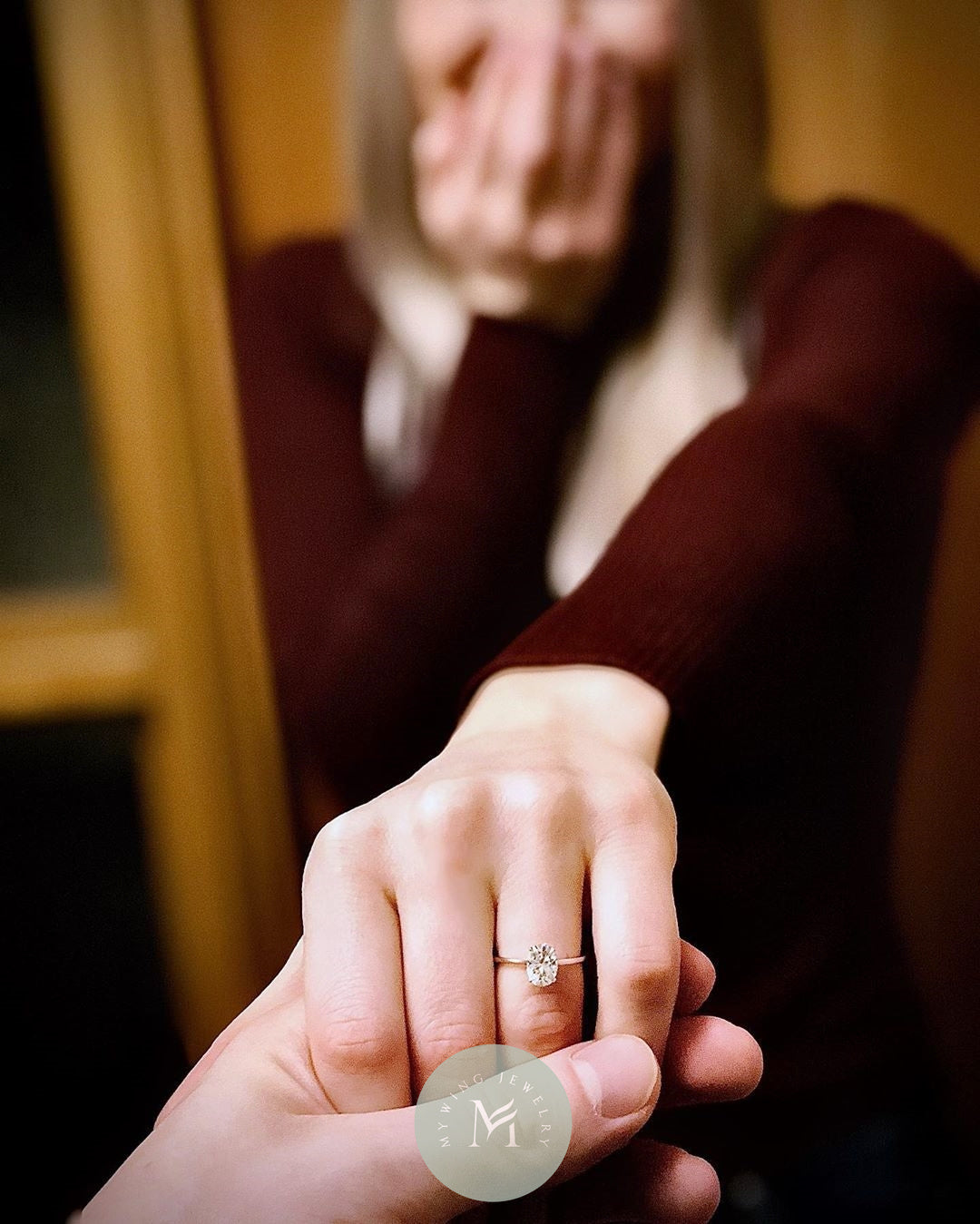 2ct Oval Moissanite Engagement Ring