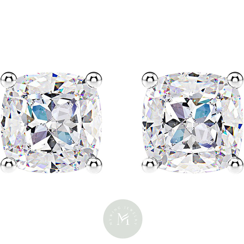 1.5ct*2 Cushion Moissanite Engagement Earrings