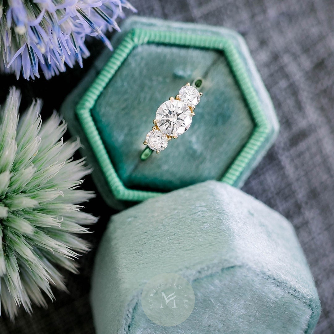 2ct Round Moissanite Engagement Ring