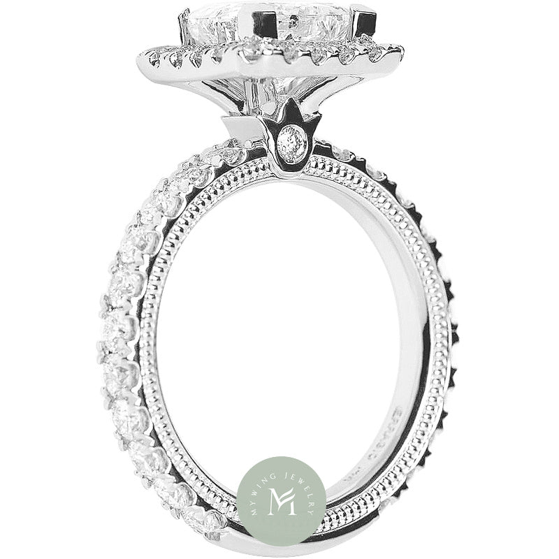 3ct Princess Moissanite Engagement Ring
