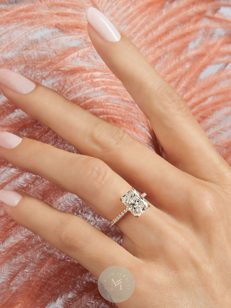 5ct Radiant Moissanite Engagement Ring