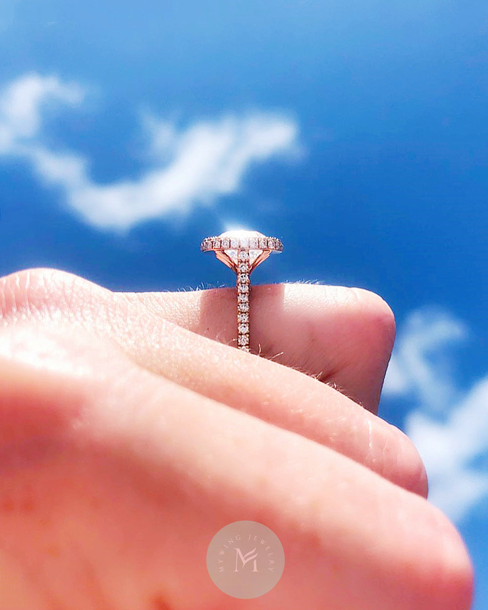 4ct Cushion Moissanite Engagement Ring
