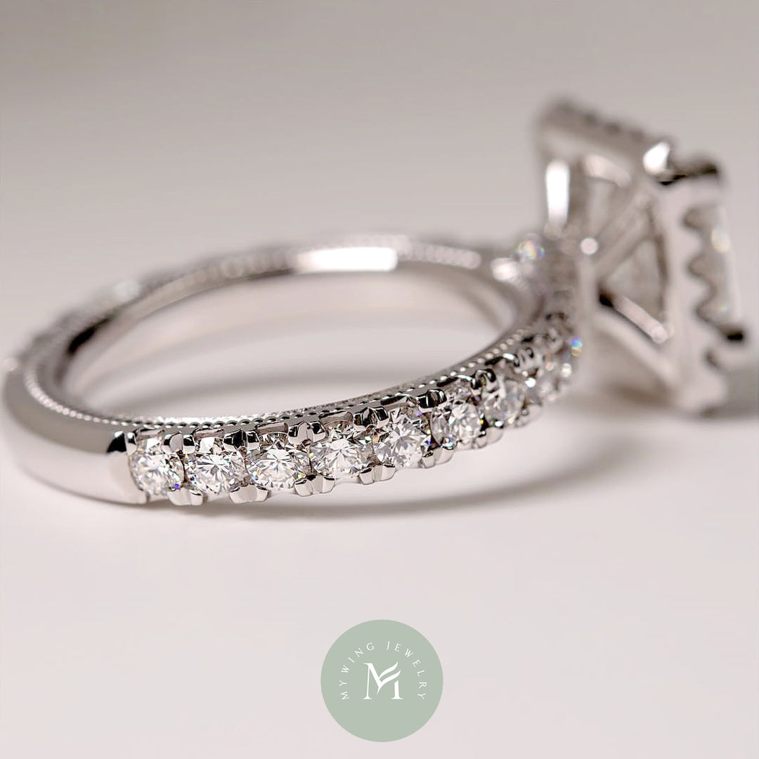 3ct Princess Moissanite Engagement Ring