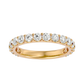 Oval Half Eternity Moissanite Ring 9k/10k/14k/18K White Gold, Yellow Gold or Rose Gold