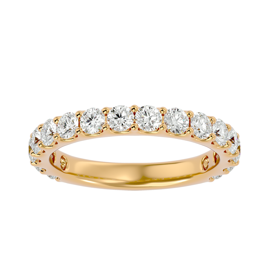 Oval Half Eternity Moissanite Ring 9k/10k/14k/18K White Gold, Yellow Gold or Rose Gold