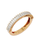 Oval Half Eternity Moissanite Ring 9k/10k/14k/18K White Gold, Yellow Gold or Rose Gold