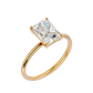 Radiant Cut Moissanite Ring with 1 to 3 carats in 9k/10k/14k/18K White Gold, Yellow Gold or Rose Gold