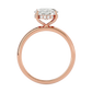 Oval Cut Moissanite Ring with 1 to 3 carats in 9k/10k/14k/18K White Gold, Yellow Gold or Rose Gold