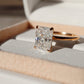 Radiant Cut Moissanite Ring with 1 to 3 carats in 9k/10k/14k/18K White Gold, Yellow Gold or Rose Gold