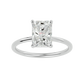 Radiant Cut Moissanite Ring with 1 to 3 carats in 9k/10k/14k/18K White Gold, Yellow Gold or Rose Gold
