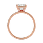 Radiant Cut Moissanite Ring with 1 to 3 carats in 9k/10k/14k/18K White Gold, Yellow Gold or Rose Gold