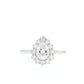 Pear Cut Moissanite Ring with 1 to 3 carats in 9k/10k/14k/18K White Gold, Yellow Gold or Rose Gold