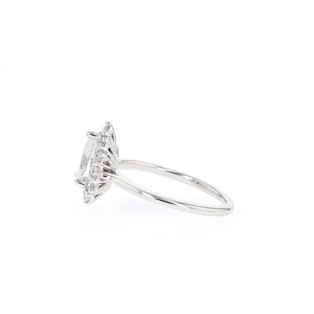 Pear Cut Moissanite Ring with 1 to 3 carats in 9k/10k/14k/18K White Gold, Yellow Gold or Rose Gold