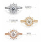 Round Cut Moissanite Ring with 1 to 3 carats in 9k/10k/14k/18K White Gold, Yellow Gold or Rose Gold