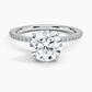 Round Cut Moissanite 4 Prong Ring with 1 to 3 carats in 9k/10k/14k/18K White Gold, Yellow Gold or Rose Gold