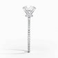 Round Cut Moissanite 4 Prong Ring with 1 to 3 carats in 9k/10k/14k/18K White Gold, Yellow Gold or Rose Gold