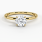Round Cut Moissanite 4 Prong  Ring with 1 to 3 carats in 9k/10k/14k/18K White Gold, Yellow Gold or Rose Gold