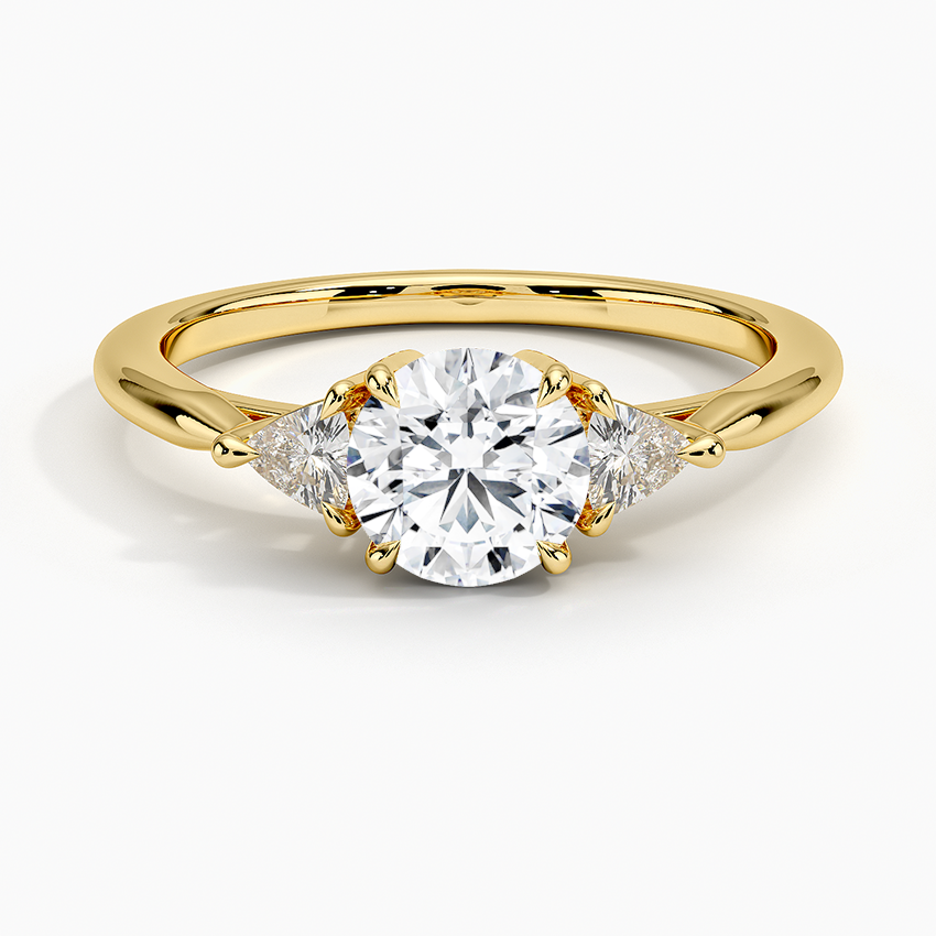 Round Cut Moissanite Ring with 1 to 3 carats in 9k/10k/14k/18K White Gold, Yellow Gold or Rose Gold