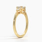 Round Cut Moissanite Ring with 1 to 3 carats in 9k/10k/14k/18K White Gold, Yellow Gold or Rose Gold