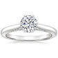 Round Cut Moissanite 6 Prong  Ring with 1 to 3 carats in 9k/10k/14k/18K White Gold, Yellow Gold or Rose Gold