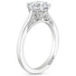 Round Cut Moissanite 6 Prong  Ring with 1 to 3 carats in 9k/10k/14k/18K White Gold, Yellow Gold or Rose Gold