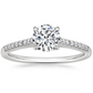 Round Cut Moissanite Ring with 1 to 3 carats in 9k/10k/14k/18K White Gold, Yellow Gold or Rose Gold