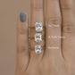 Solidaire Emeralds Cut Moissanite Ring