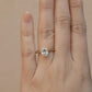 Oval Cut Moissanite Ring with 1 to 3 carats in 9k/10k/14k/18K White Gold, Yellow Gold or Rose Gold