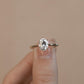 Oval Cut Moissanite Ring with 1 to 3 carats in 9k/10k/14k/18K White Gold, Yellow Gold or Rose Gold