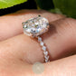 3ct Oval Moissanite Haiden Halo Design Engagement Ring