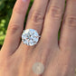 10ct Round  Moissanite Engagement Ring