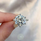 5.5ct Round  Moissanite Engagement Ring