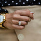 3ct Oval 3 Stone Moissanite Engagement Ring