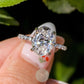 3ct Oval Moissanite Haiden Halo Design Engagement Ring