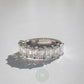 0.8ct Each Emerald  Moissanite Half Eternity Engagement Ring