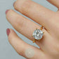 3ct Cushion  Moissanite Engagement Ring