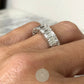 0.8ct Emerald Moissanite Engagement Ring