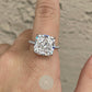 8ct  Cushion Moissanite Engagement Ring