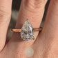 4ct Pear  Moissanite Engagement Ring