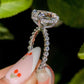 3ct Oval Moissanite Haiden Halo Design Engagement Ring