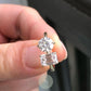 2.5ct Round/Emerald 2 Stone Moissanite Engagement Ring