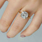 3ct Cushion  Moissanite Engagement Ring