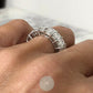 0.8ct Emerald Moissanite Engagement Ring
