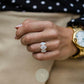 3ct Oval 3 Stone Moissanite Engagement Ring